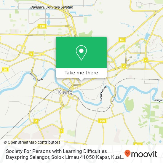 Society For Persons with Learning Difficulties Dayspring Selangor, Solok Limau 41050 Kapar map