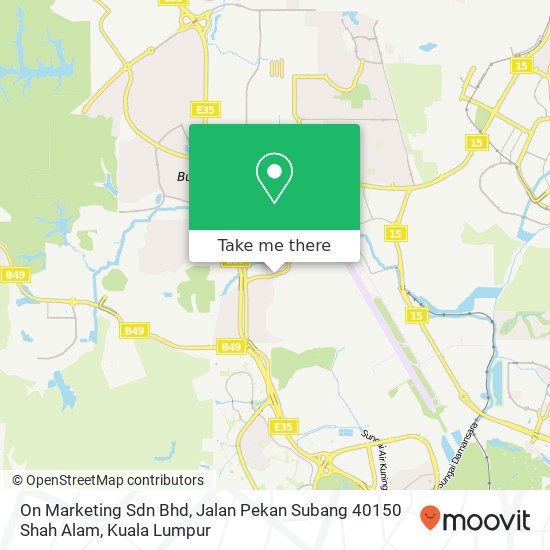 On Marketing Sdn Bhd, Jalan Pekan Subang 40150 Shah Alam map