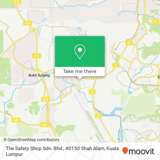Peta The Safety Shop Sdn. Bhd., 40150 Shah Alam