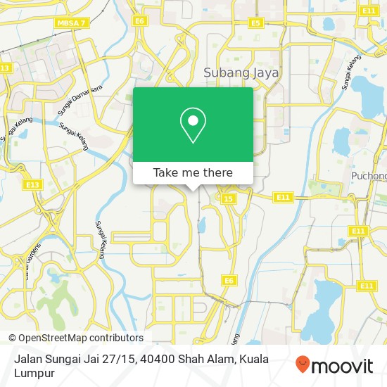 Peta Jalan Sungai Jai 27 / 15, 40400 Shah Alam