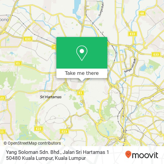Yang Soloman Sdn. Bhd., Jalan Sri Hartamas 1 50480 Kuala Lumpur map