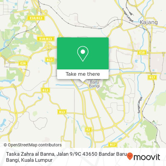 Peta Taska Zahra al Banna, Jalan 9 / 9C 43650 Bandar Baru Bangi