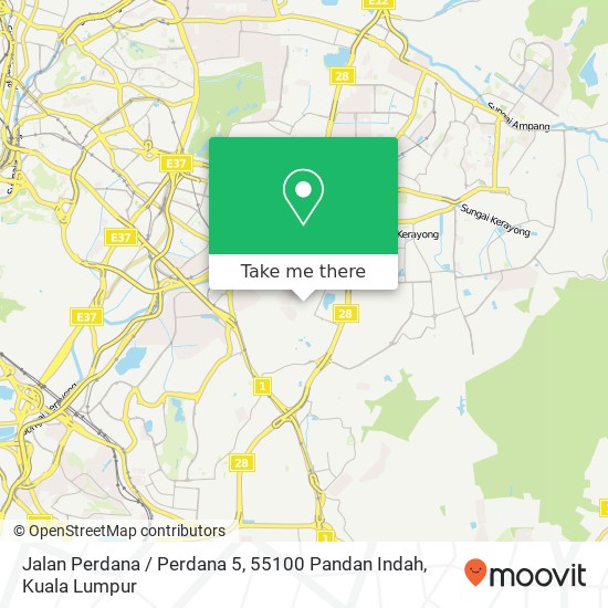 Jalan Perdana / Perdana 5, 55100 Pandan Indah map