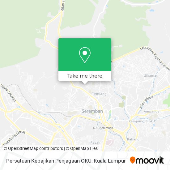 Persatuan Kebajikan Penjagaan OKU map