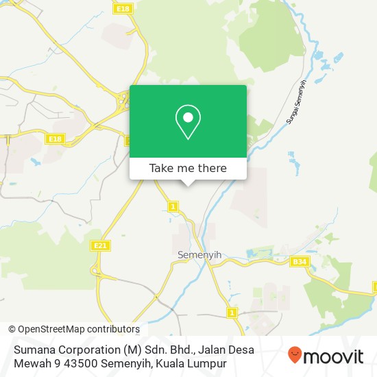 Peta Sumana Corporation (M) Sdn. Bhd., Jalan Desa Mewah 9 43500 Semenyih