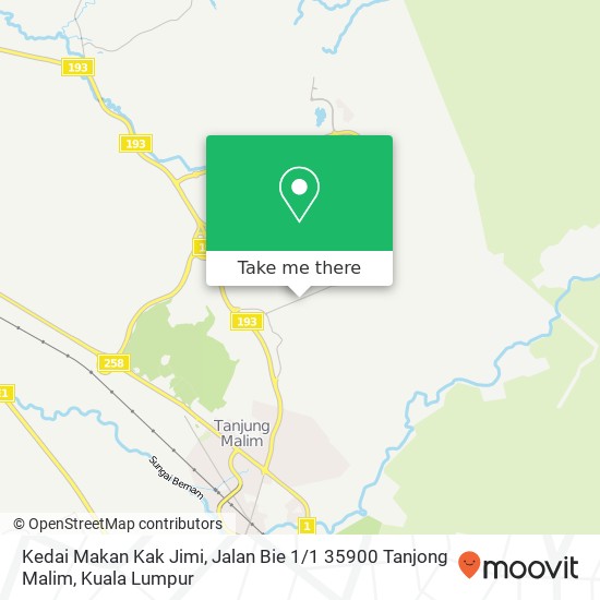 Kedai Makan Kak Jimi, Jalan Bie 1 / 1 35900 Tanjong Malim map