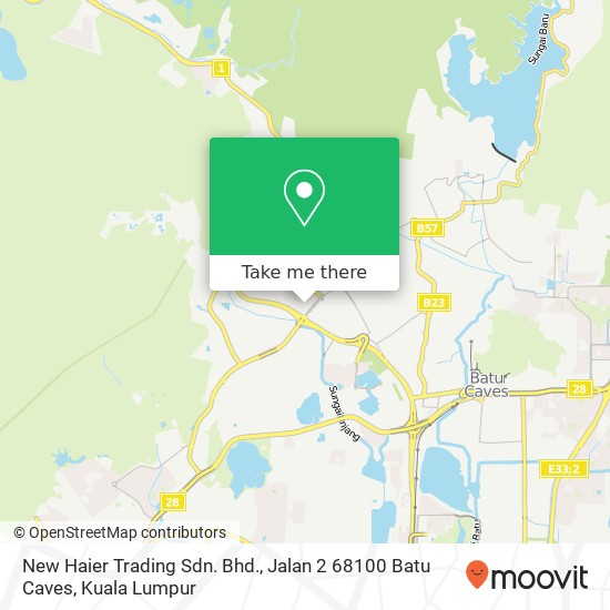 Peta New Haier Trading Sdn. Bhd., Jalan 2 68100 Batu Caves