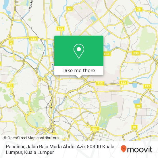 Pansinar, Jalan Raja Muda Abdul Aziz 50300 Kuala Lumpur map