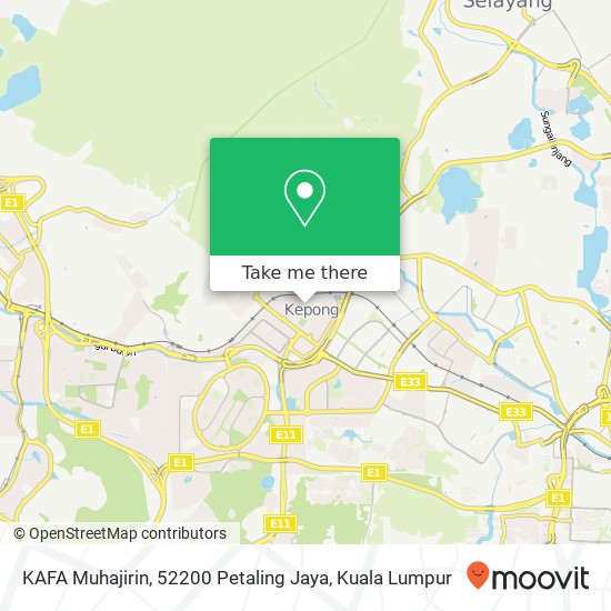 Peta KAFA Muhajirin, 52200 Petaling Jaya