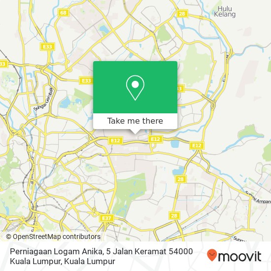 Perniagaan Logam Anika, 5 Jalan Keramat 54000 Kuala Lumpur map