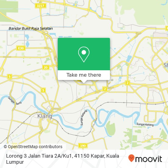 Peta Lorong 3 Jalan Tiara 2A / Ku1, 41150 Kapar