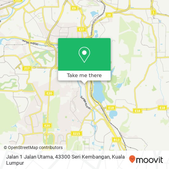 Jalan 1 Jalan Utama, 43300 Seri Kembangan map