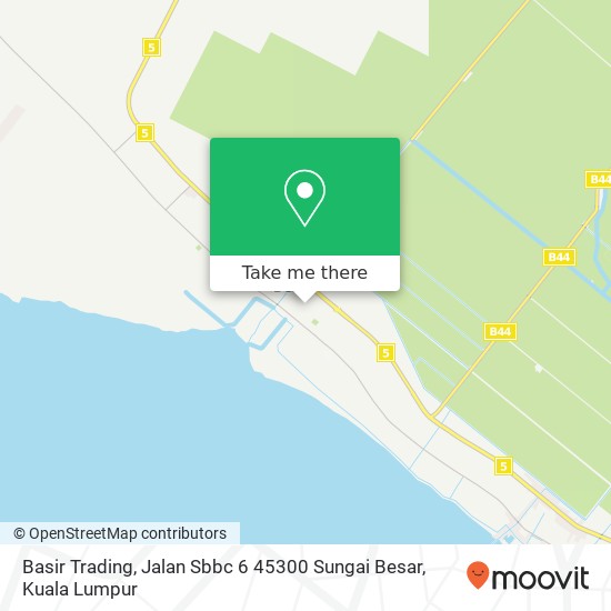 Basir Trading, Jalan Sbbc 6 45300 Sungai Besar map