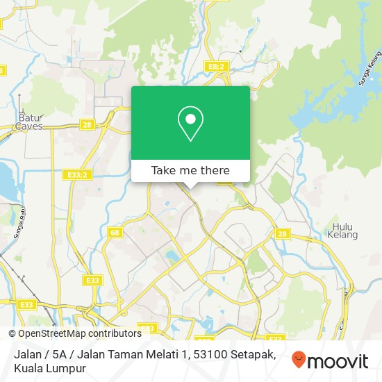 Peta Jalan / 5A / Jalan Taman Melati 1, 53100 Setapak