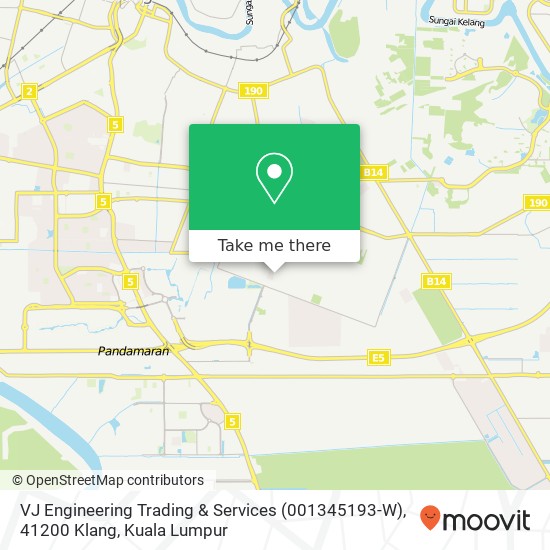 Peta VJ Engineering Trading & Services (001345193-W), 41200 Klang