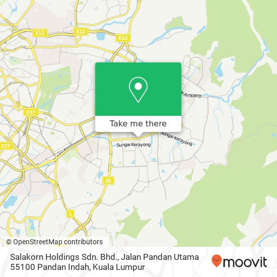 Salakorn Holdings Sdn. Bhd., Jalan Pandan Utama 55100 Pandan Indah map