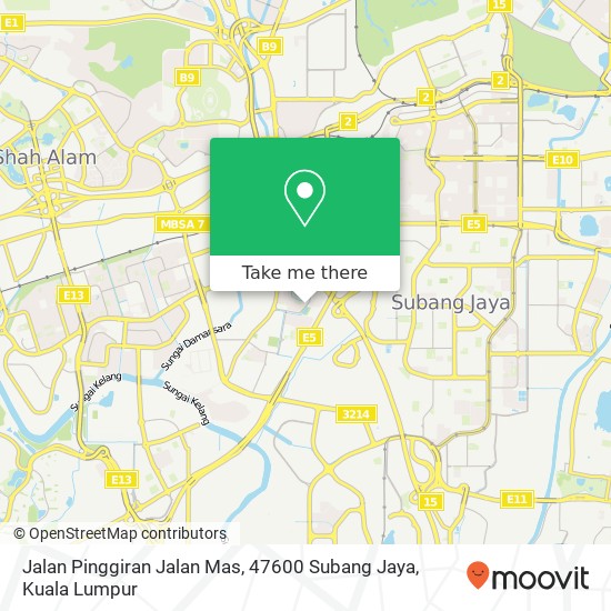 Jalan Pinggiran Jalan Mas, 47600 Subang Jaya map