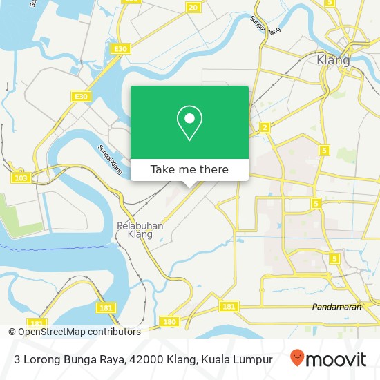 Peta 3 Lorong Bunga Raya, 42000 Klang