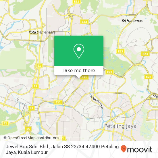 Jewel Box Sdn. Bhd., Jalan SS 22 / 34 47400 Petaling Jaya map