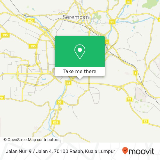 Peta Jalan Nuri 9 / Jalan 4, 70100 Rasah