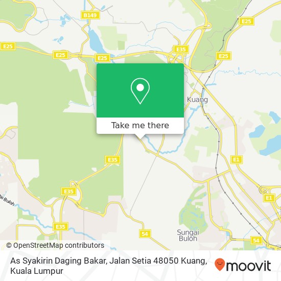 As Syakirin Daging Bakar, Jalan Setia 48050 Kuang map