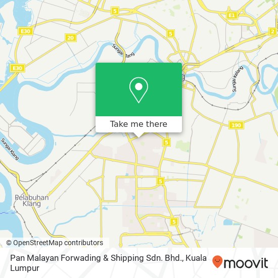 Pan Malayan Forwading & Shipping Sdn. Bhd. map