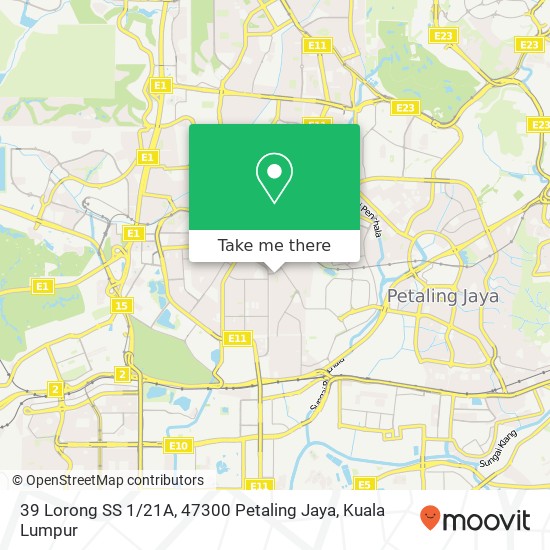 39 Lorong SS 1 / 21A, 47300 Petaling Jaya map