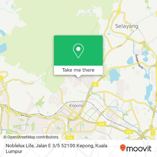 Noblelux Life, Jalan E 3 / 5 52100 Kepong map