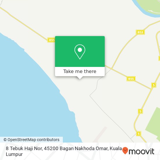 Peta 8 Tebuk Haji Nor, 45200 Bagan Nakhoda Omar
