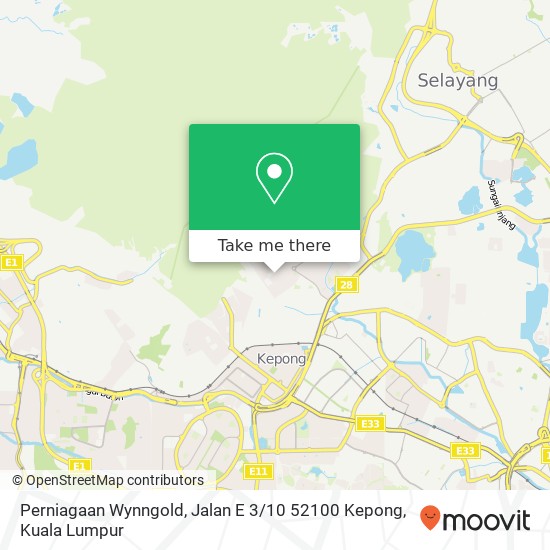 Peta Perniagaan Wynngold, Jalan E 3 / 10 52100 Kepong