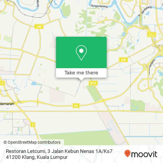 Restoran Letcumi, 3 Jalan Kebun Nenas 1A / Ks7 41200 Klang map