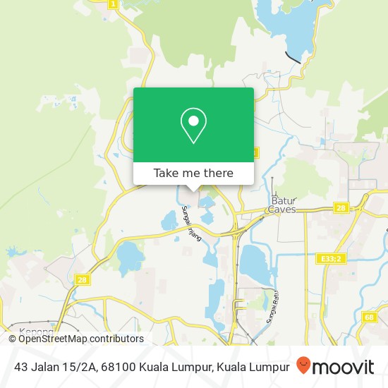 Peta 43 Jalan 15 / 2A, 68100 Kuala Lumpur