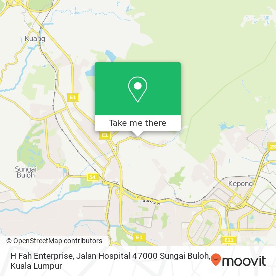 H Fah Enterprise, Jalan Hospital 47000 Sungai Buloh map