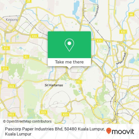 Pascorp Paper Industries Bhd, 50480 Kuala Lumpur map