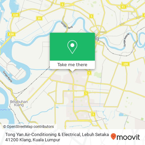 Peta Tong Yan Air-Conditioning & Electrical, Lebuh Setaka 41200 Klang