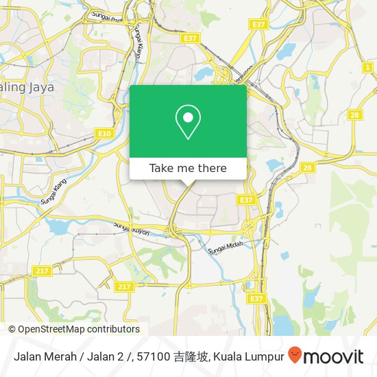 Peta Jalan Merah / Jalan 2 /, 57100 吉隆坡