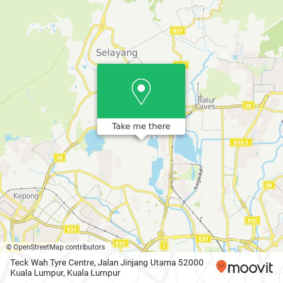 Teck Wah Tyre Centre, Jalan Jinjang Utama 52000 Kuala Lumpur map