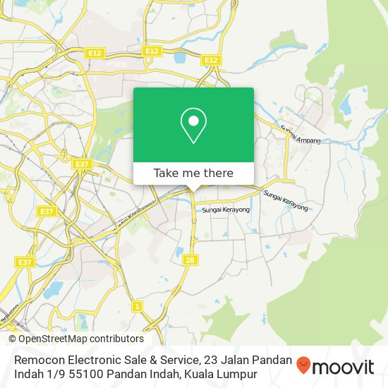 Remocon Electronic Sale & Service, 23 Jalan Pandan Indah 1 / 9 55100 Pandan Indah map