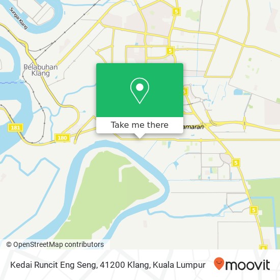 Peta Kedai Runcit Eng Seng, 41200 Klang