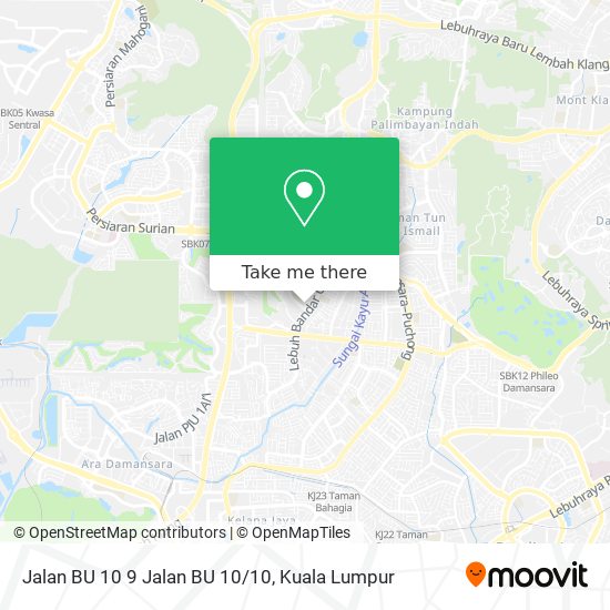 Peta Jalan BU 10 9 Jalan BU 10/10