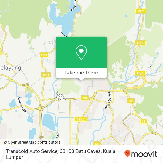 Peta Transcold Auto Service, 68100 Batu Caves