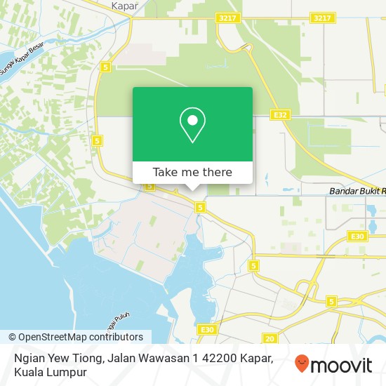 Ngian Yew Tiong, Jalan Wawasan 1 42200 Kapar map