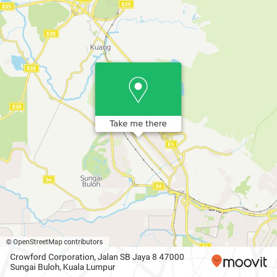 Crowford Corporation, Jalan SB Jaya 8 47000 Sungai Buloh map