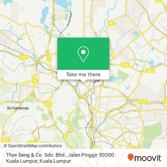 Thye Seng & Co. Sdn. Bhd., Jalan Pinggir 50300 Kuala Lumpur map