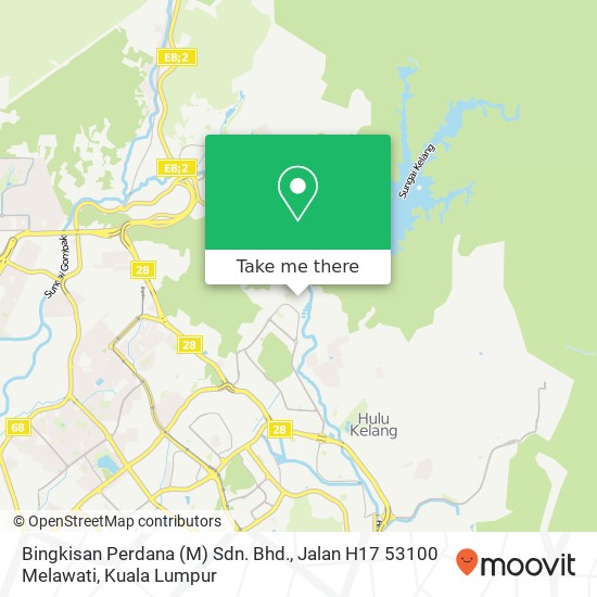 Bingkisan Perdana (M) Sdn. Bhd., Jalan H17 53100 Melawati map