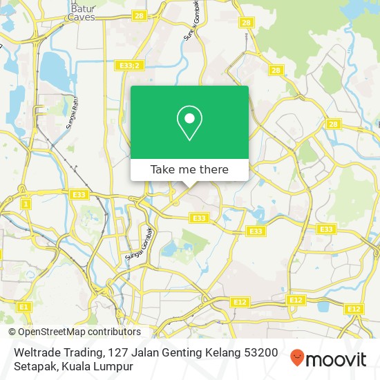 Peta Weltrade Trading, 127 Jalan Genting Kelang 53200 Setapak