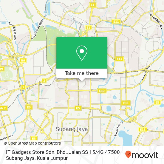 Peta IT Gadgets Store Sdn. Bhd., Jalan SS 15 / 4G 47500 Subang Jaya