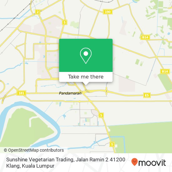 Sunshine Vegetarian Trading, Jalan Ramin 2 41200 Klang map