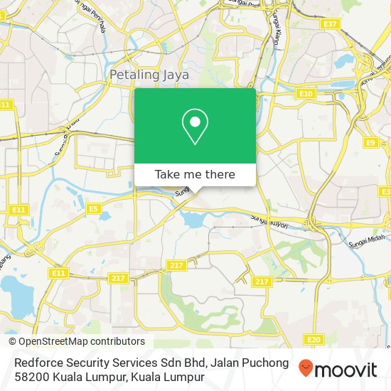 Redforce Security Services Sdn Bhd, Jalan Puchong 58200 Kuala Lumpur map