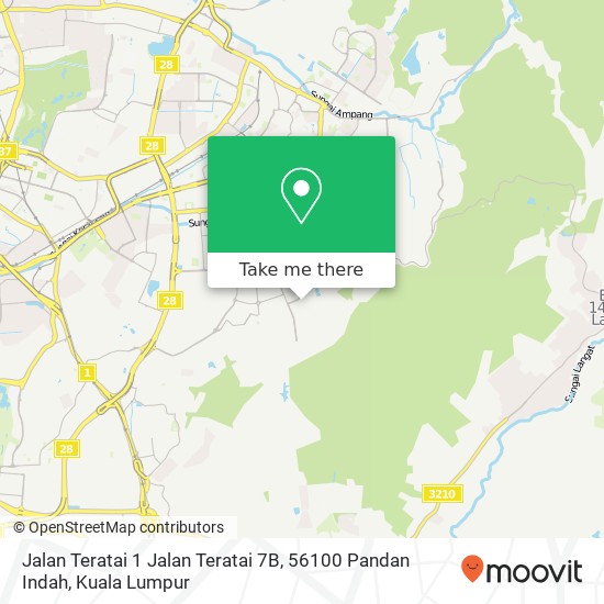 Peta Jalan Teratai 1 Jalan Teratai 7B, 56100 Pandan Indah